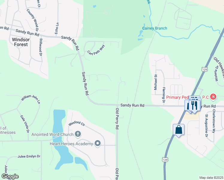 map of restaurants, bars, coffee shops, grocery stores, and more near 118 Enchanted Oaks Drive in Bonaire