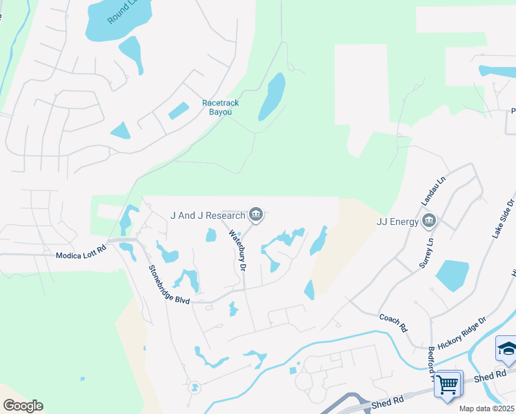 map of restaurants, bars, coffee shops, grocery stores, and more near 37 Wilshire Drive in Bossier City