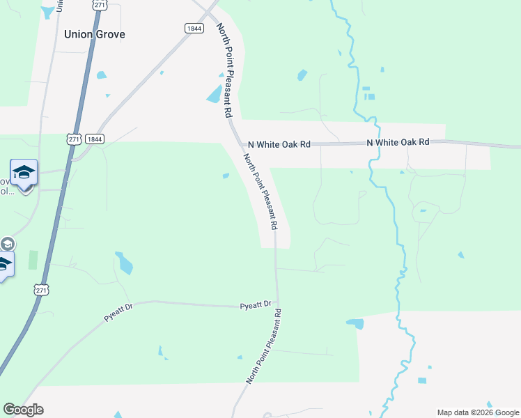map of restaurants, bars, coffee shops, grocery stores, and more near 2324 North Point Pleasant Road in Gladewater