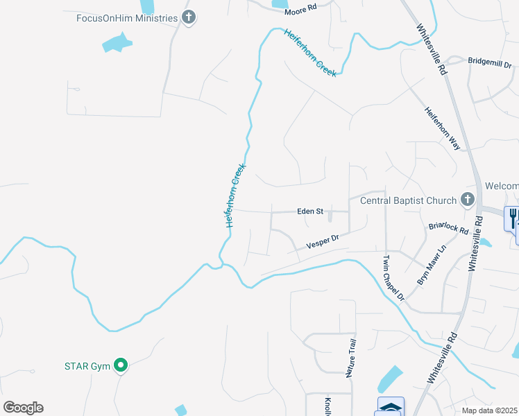map of restaurants, bars, coffee shops, grocery stores, and more near 837 Eden Street in Columbus