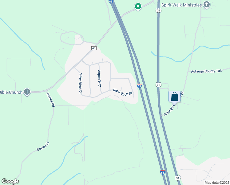 map of restaurants, bars, coffee shops, grocery stores, and more near 609 River Birch Drive in Prattville