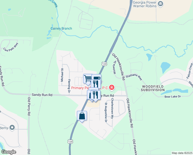 map of restaurants, bars, coffee shops, grocery stores, and more near 375-377 Oak Avenue in Bonaire