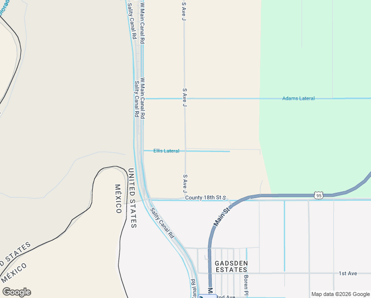 map of restaurants, bars, coffee shops, grocery stores, and more near 17751 South Avenue J in Somerton