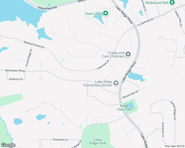 map of restaurants, bars, coffee shops, grocery stores, and more near 2860 Lakeview Drive in Cedar Hill