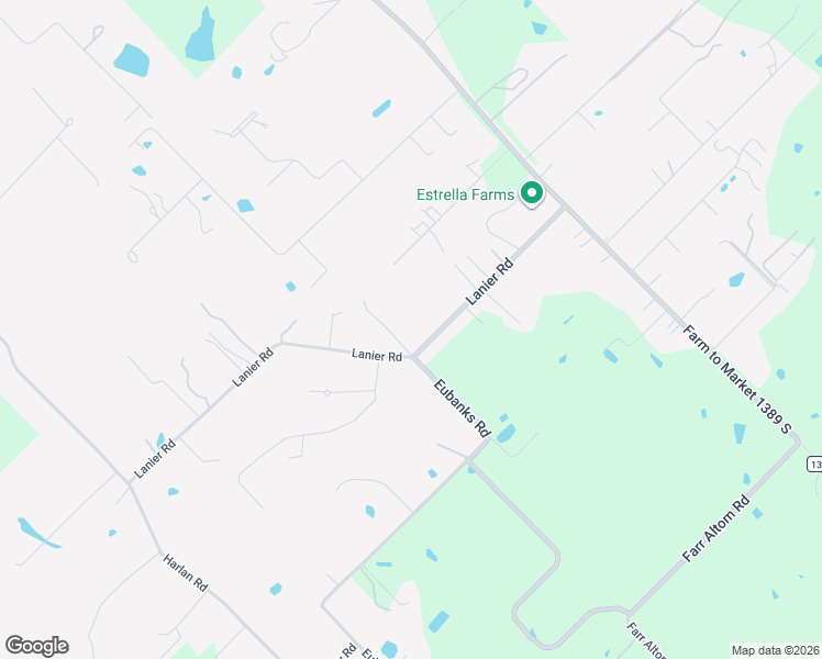 map of restaurants, bars, coffee shops, grocery stores, and more near 280 Lanier Road in Seagoville