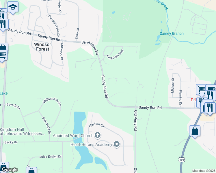 map of restaurants, bars, coffee shops, grocery stores, and more near 104 Sun Chase in Bonaire