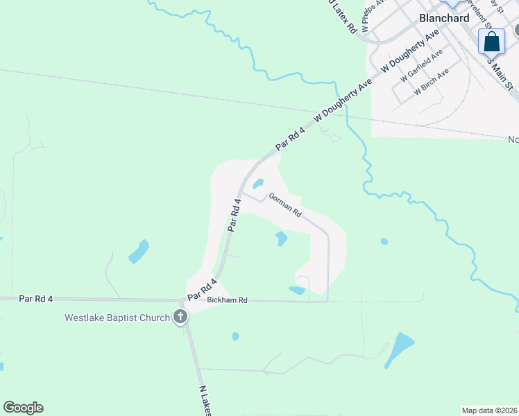 map of restaurants, bars, coffee shops, grocery stores, and more near 3876 Gorman Road in Shreveport