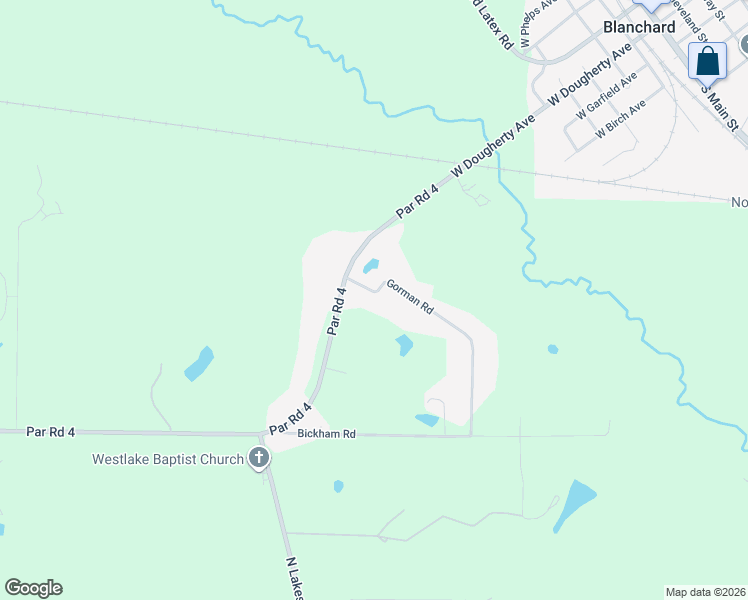 map of restaurants, bars, coffee shops, grocery stores, and more near 3876 Gorman Road in Shreveport