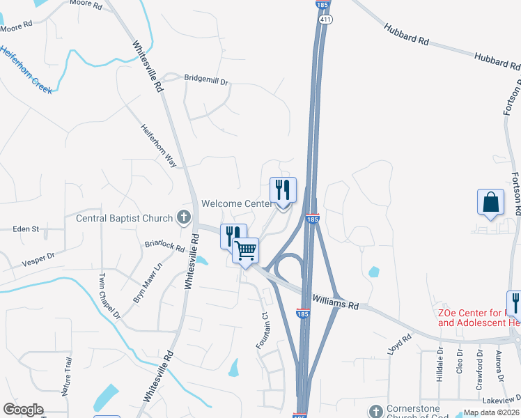 map of restaurants, bars, coffee shops, grocery stores, and more near 1751 Williams Road in Columbus