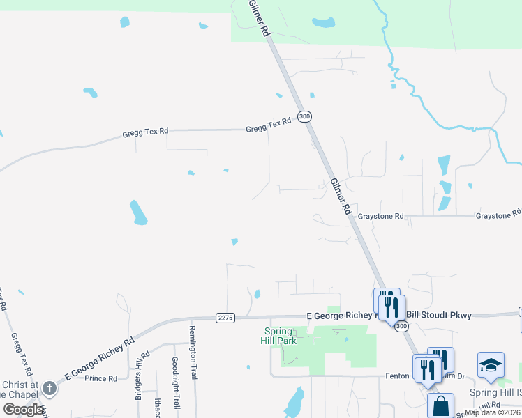map of restaurants, bars, coffee shops, grocery stores, and more near 4900 Dollahite Lane in Longview