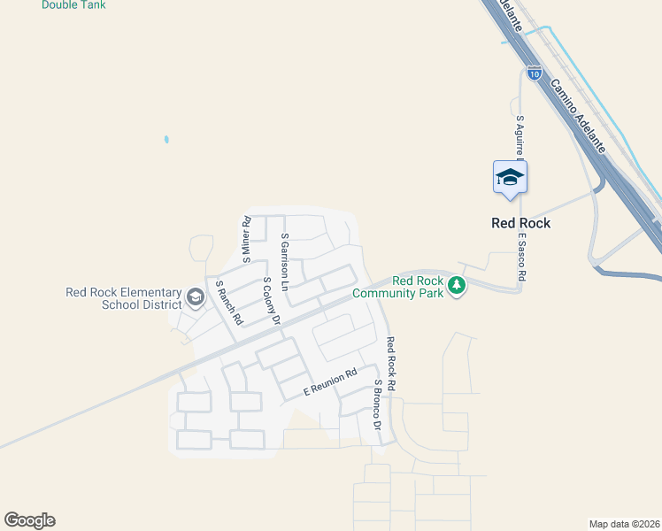 map of restaurants, bars, coffee shops, grocery stores, and more near 21504 East Independence Way in Red Rock