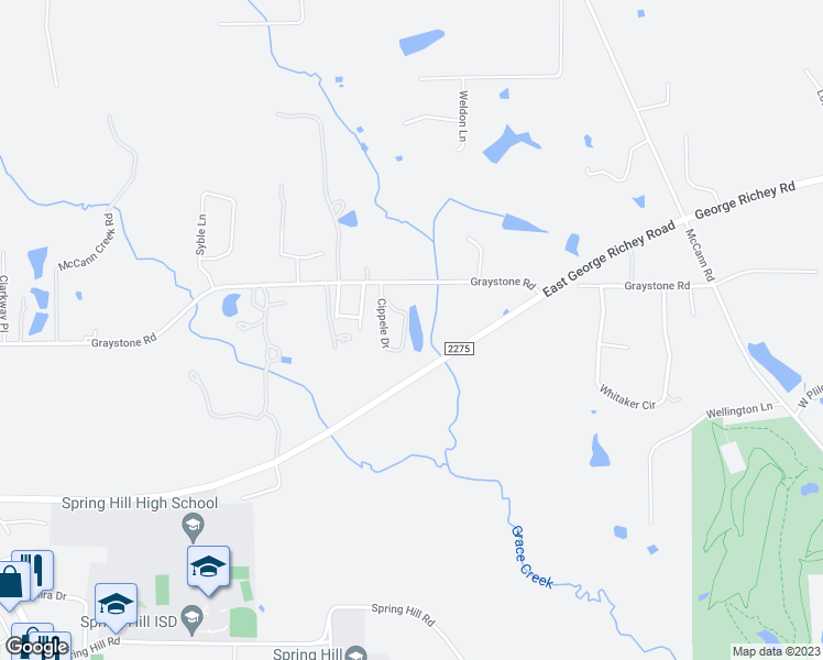 map of restaurants, bars, coffee shops, grocery stores, and more near 5000 Cippele Drive in Longview