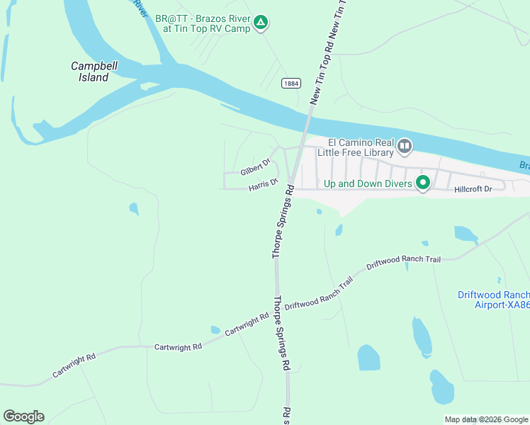 map of restaurants, bars, coffee shops, grocery stores, and more near 161 Harris Drive in Weatherford