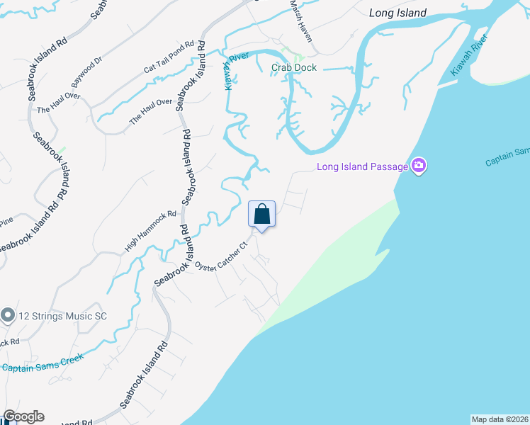 map of restaurants, bars, coffee shops, grocery stores, and more near 2226 Oyster Catcher Court in Johns Island