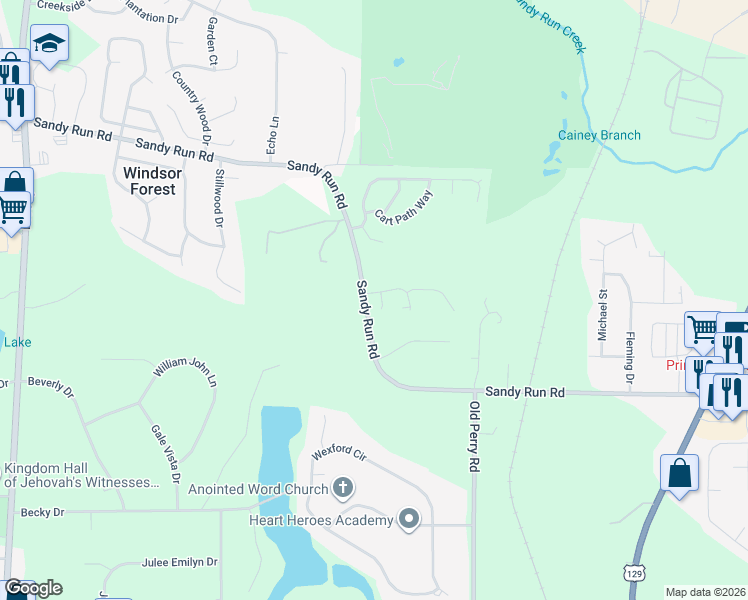 map of restaurants, bars, coffee shops, grocery stores, and more near 104 Sun Chase in Bonaire