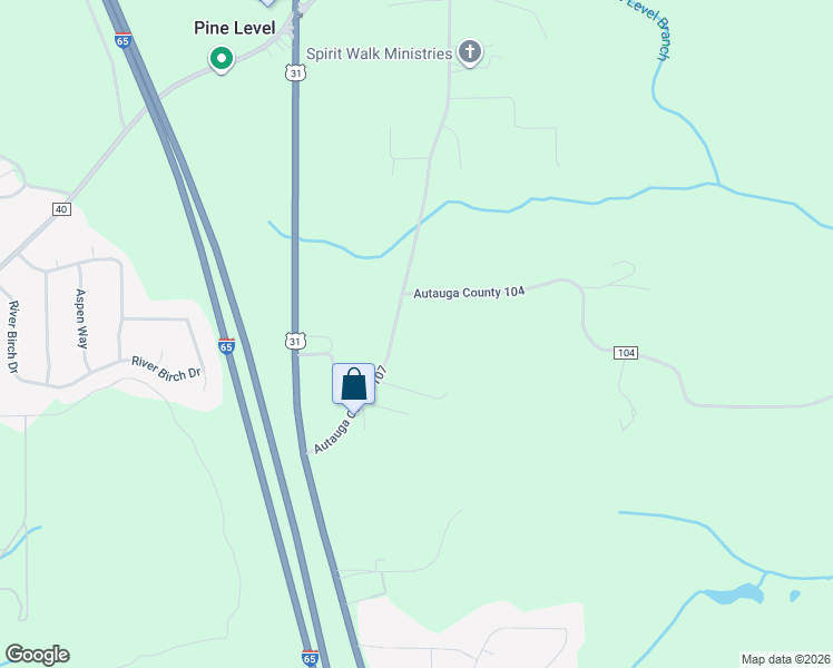 map of restaurants, bars, coffee shops, grocery stores, and more near 1838 County Road 107 in Prattville
