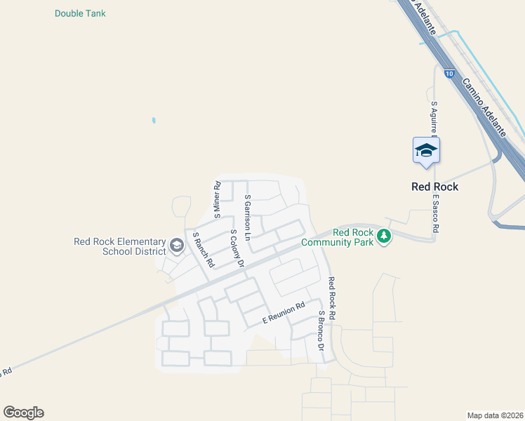 map of restaurants, bars, coffee shops, grocery stores, and more near 21416 East Liberty Place in Red Rock