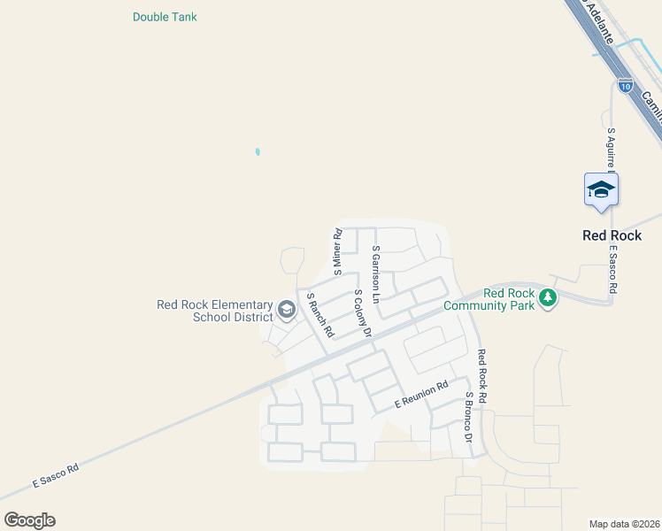 map of restaurants, bars, coffee shops, grocery stores, and more near 21156 East Liberty Place in Red Rock