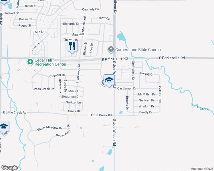 map of restaurants, bars, coffee shops, grocery stores, and more near 975 Pickard Drive in Cedar Hill