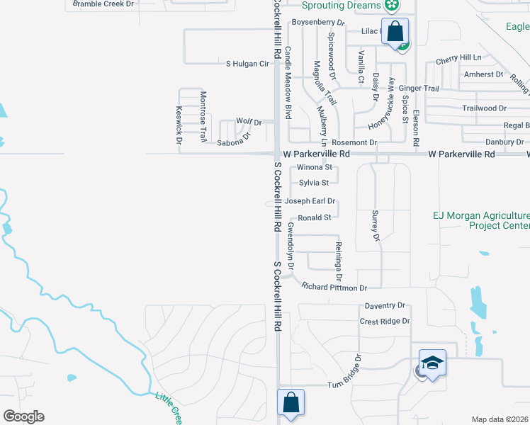 map of restaurants, bars, coffee shops, grocery stores, and more near 1301 South Cockrell Hill Road in DeSoto