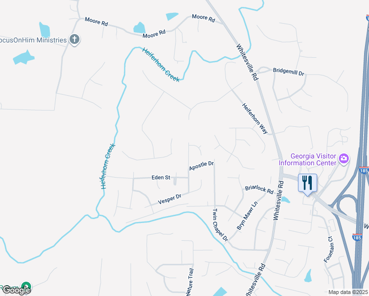 map of restaurants, bars, coffee shops, grocery stores, and more near 8439 Canaan Drive in Columbus