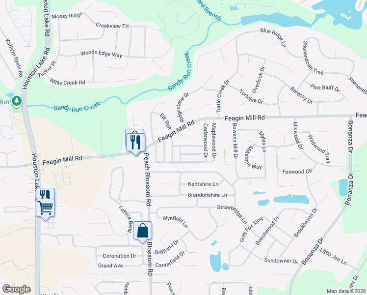 map of restaurants, bars, coffee shops, grocery stores, and more near 304 Ashwood Drive in Bonaire