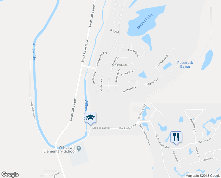 map of restaurants, bars, coffee shops, grocery stores, and more near 397 Half Moon Court in Bossier City