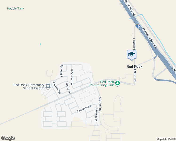 map of restaurants, bars, coffee shops, grocery stores, and more near 21572 East Prospector Place in Red Rock