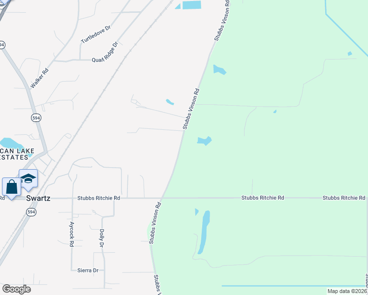 map of restaurants, bars, coffee shops, grocery stores, and more near 2080 Stubbs Vinson Rd in Monroe