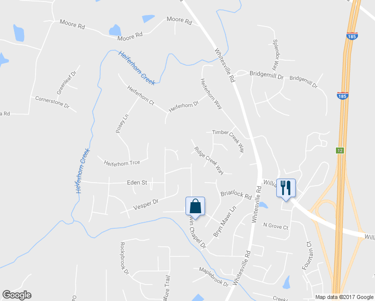 map of restaurants, bars, coffee shops, grocery stores, and more near 8395 Ridge Creek Ct in Columbus
