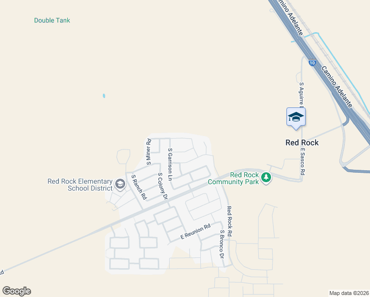 map of restaurants, bars, coffee shops, grocery stores, and more near 21416 East Liberty Place in Red Rock