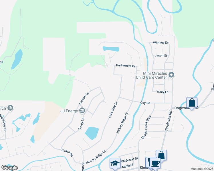map of restaurants, bars, coffee shops, grocery stores, and more near 5705 Lake Side Drive in Bossier City