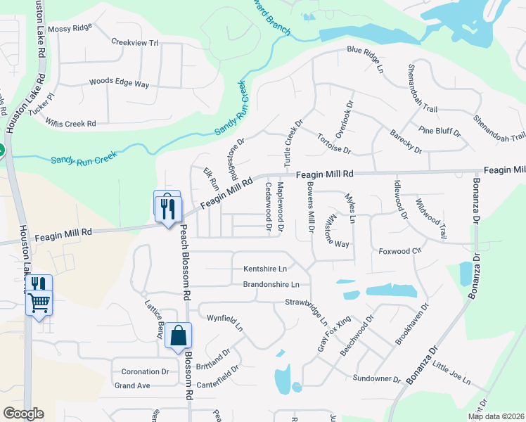 map of restaurants, bars, coffee shops, grocery stores, and more near 329 Ashwood Drive in Bonaire