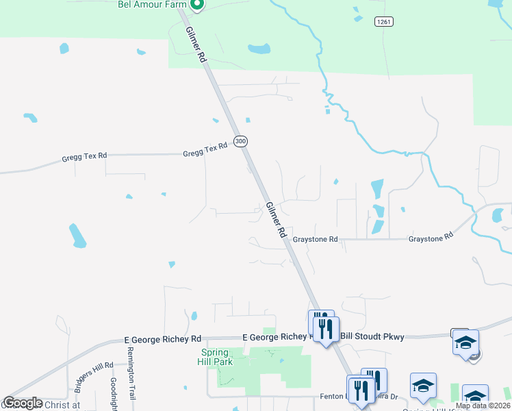 map of restaurants, bars, coffee shops, grocery stores, and more near 111 Blaine Trail in Longview