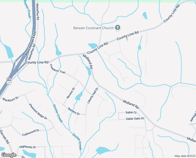 map of restaurants, bars, coffee shops, grocery stores, and more near 8560 Midland Road in Columbus