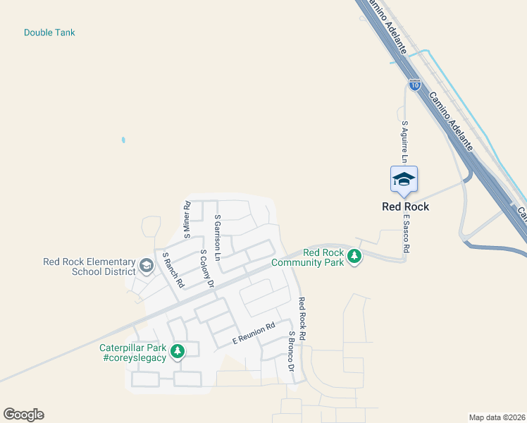 map of restaurants, bars, coffee shops, grocery stores, and more near 21572 East Prospector Place in Red Rock