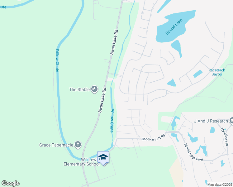 map of restaurants, bars, coffee shops, grocery stores, and more near 282 Montrose Place in Bossier City