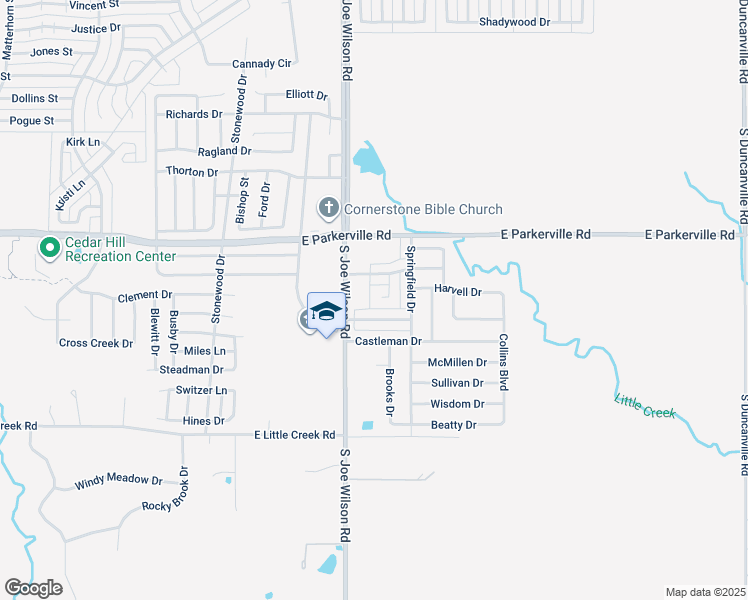 map of restaurants, bars, coffee shops, grocery stores, and more near 837 Witherspoon Court in Cedar Hill