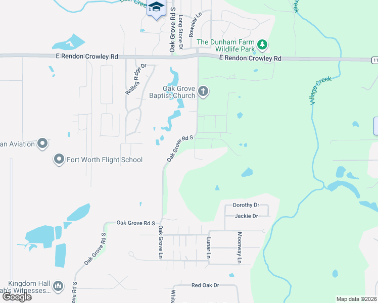 map of restaurants, bars, coffee shops, grocery stores, and more near 12461 Oak Grove Road South in Burleson