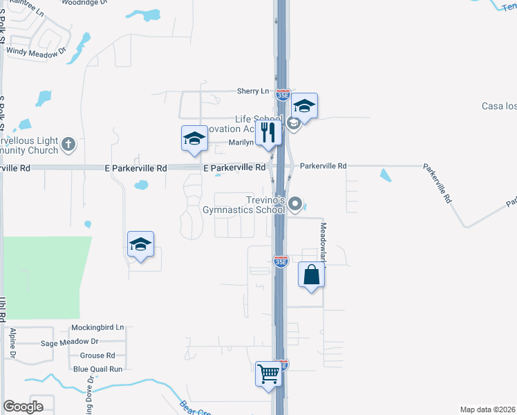 map of restaurants, bars, coffee shops, grocery stores, and more near 1014 Redman Drive in DeSoto