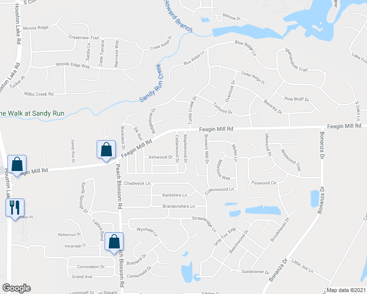 map of restaurants, bars, coffee shops, grocery stores, and more near 605 Cedarwood Drive in Bonaire