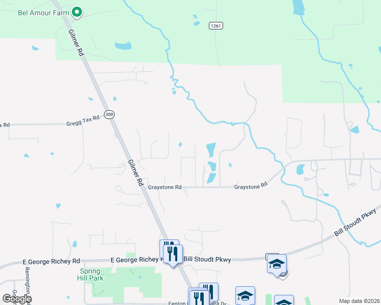 map of restaurants, bars, coffee shops, grocery stores, and more near 3903 Clarkway Place in Longview