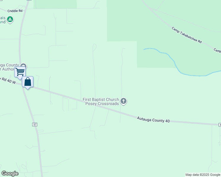 map of restaurants, bars, coffee shops, grocery stores, and more near 592 County Road 40 in Prattville