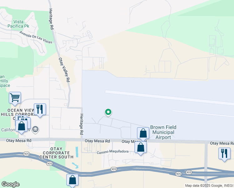 map of restaurants, bars, coffee shops, grocery stores, and more near Pogo Row in San Diego