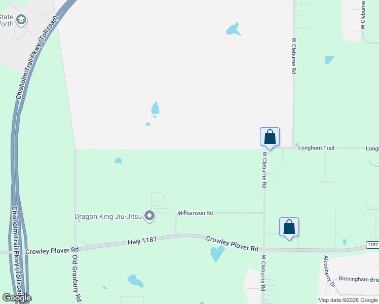 map of restaurants, bars, coffee shops, grocery stores, and more near 200 West Cleburne Road in Crowley