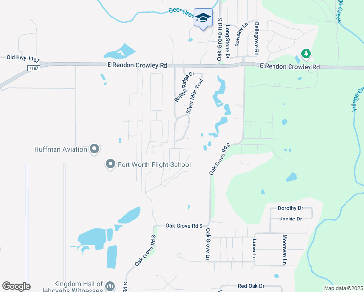 map of restaurants, bars, coffee shops, grocery stores, and more near 1313 Camden Yard Drive in Burleson