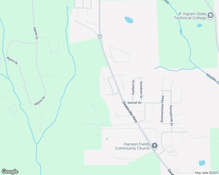map of restaurants, bars, coffee shops, grocery stores, and more near 65 Ashland Crossing in Deatsville
