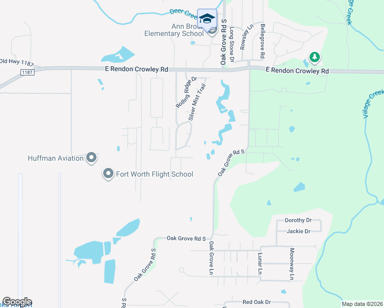 map of restaurants, bars, coffee shops, grocery stores, and more near 1313 Camden Yard Drive in Burleson