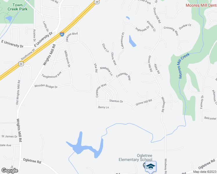 map of restaurants, bars, coffee shops, grocery stores, and more near 1816 Coopers Pond Road in Auburn