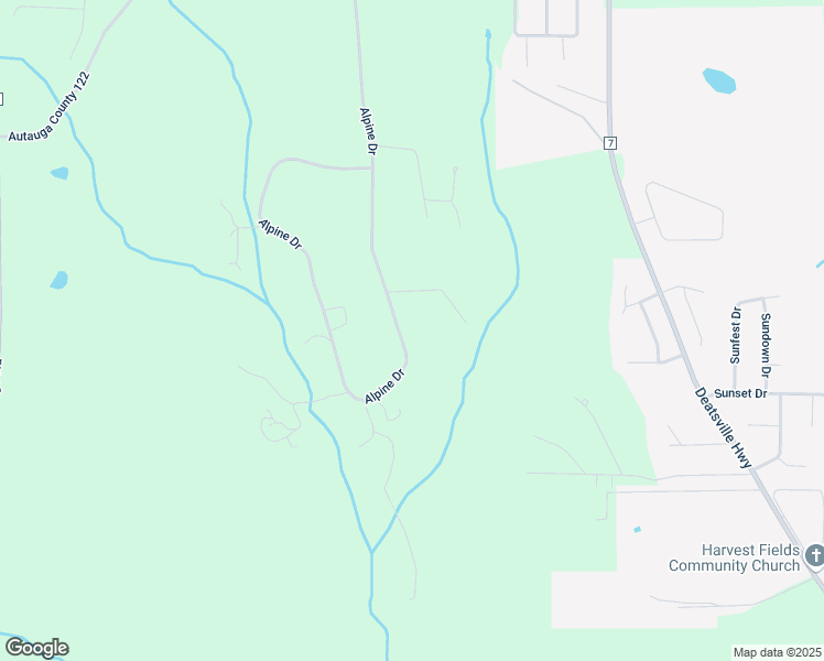 map of restaurants, bars, coffee shops, grocery stores, and more near 1820 Alpine Drive in Deatsville
